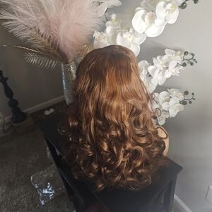 Elegant Brown Curly Wig